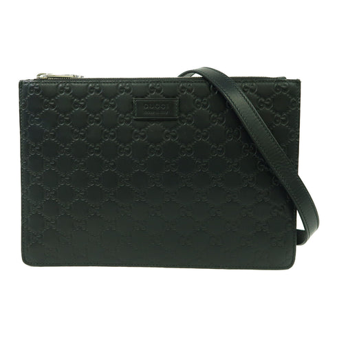 GUCCI GG SHW Shoulder Bag 450953 Calfskin Leather Black