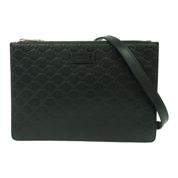 GUCCI GG SHW Shoulder Bag 450953 Calfskin Leather Black