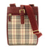 BURBERRY GHW Shoulder Bag Red/Beige/Wine Canvas