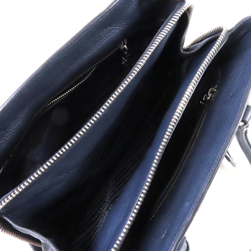 PRADA SHW Handbag Shoulder Bag Crossbody Calfskin Leather 1BA853 Blue