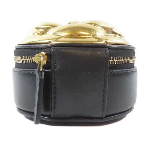 CHANEL Quilted CC GHW Chain Shoulder Crossbody Bag Calfskin Leather Black