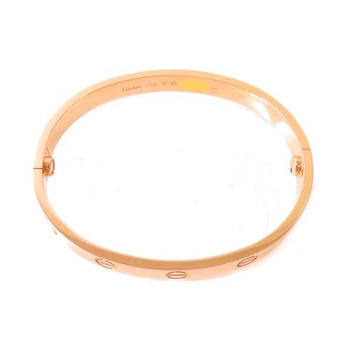 CARTIER Love Bracelet Bangle Cartier#16 B6081417 18K Rose Gold