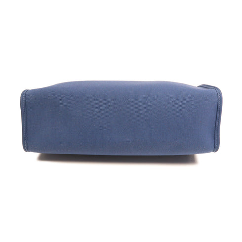 HERMES SHW Herbag PM 2Way Shoulder Bag Canvas C 7E Bleu Brighton 73 Bleu Saphir