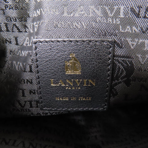 LANVIN Clutch Lambskin Leather