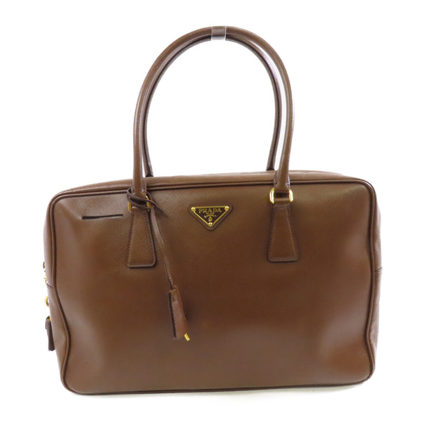 PRADA GHW Shoulder Bag Handbag BL0094 Calfskin Leather Brown