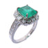 FINE JEWELRY 2.04ct Emerald 0.92ct Diamond Ring PT950 Platinum US#6