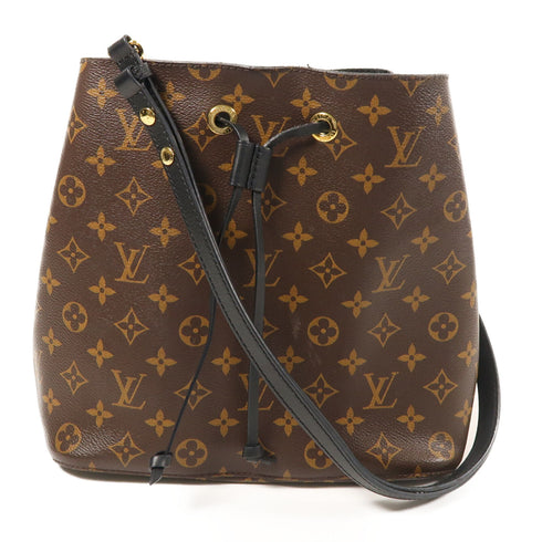 LOUIS VUITTON LV GHW Neo Noe MM Shoulder Handbag M44020 Monogram Brown/Black