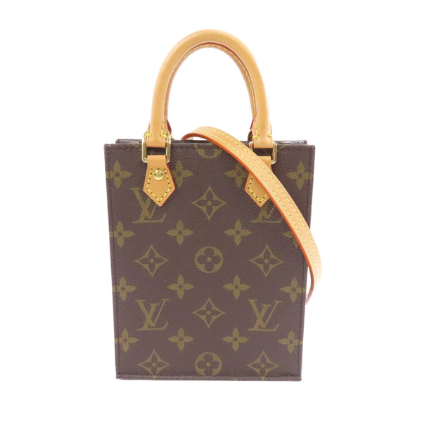 LOUIS VUITTON LV GHW Petite Sac Plat 2 Way Shoulder Bag M69442 Monogram Brown