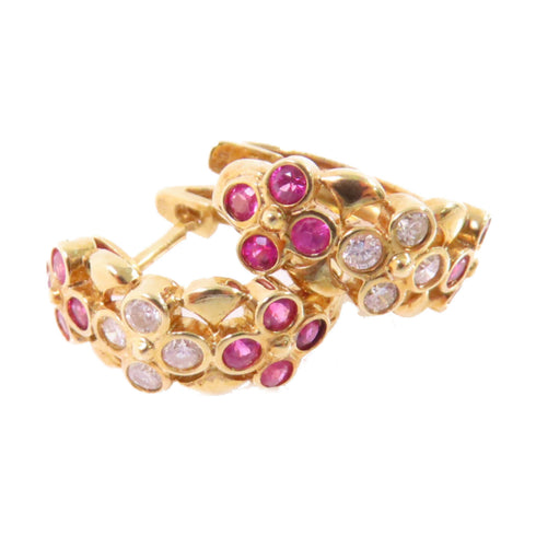 Jewelry GHW Diamond Earrings 18K Yellow Gold