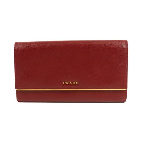 PRADA GHW Clutch Bag Calfskin Leather 1M1311