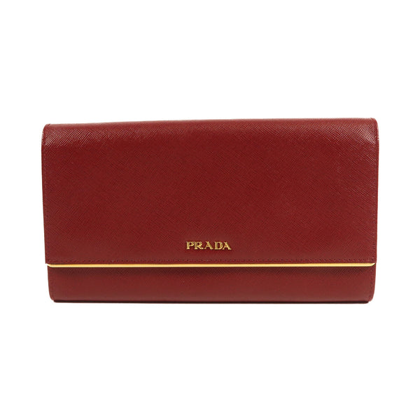 PRADA GHW Clutch Bag Calfskin Leather 1M1311
