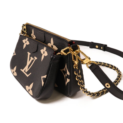LOUIS VUITTON LV GHW Multi Pochettce Accessories Bag Monogram Empreinte Black