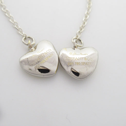 TIFFANY&CO Multi Heart Drop Earrings 18K Yellow Gold 925 Sterling Silver