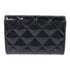 CHANEL CC SHW Card Case Patent Leather Black