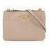 PRADA GHW Shoulder Bag 1BH046 Calfskin Leather Grey