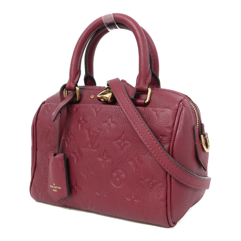 LOUIS VUITTON LV GHW Speedy 25 2 Way Shoulder Bag M40762 Monogram Empreinte Red