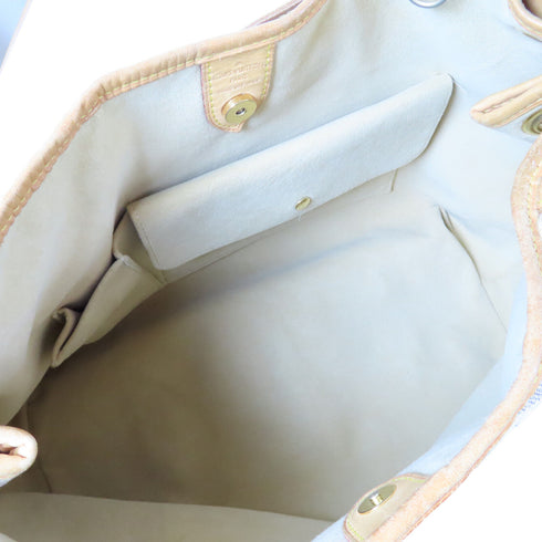 LOUIS VUITTON LV GHW Galliera PM Shoulder Bag N55215 Damier Azur White v1