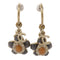 CHANEL CC Earrings Metal Gold/Gray/Orange