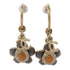 CHANEL CC Earrings Metal Gold/Gray/Orange