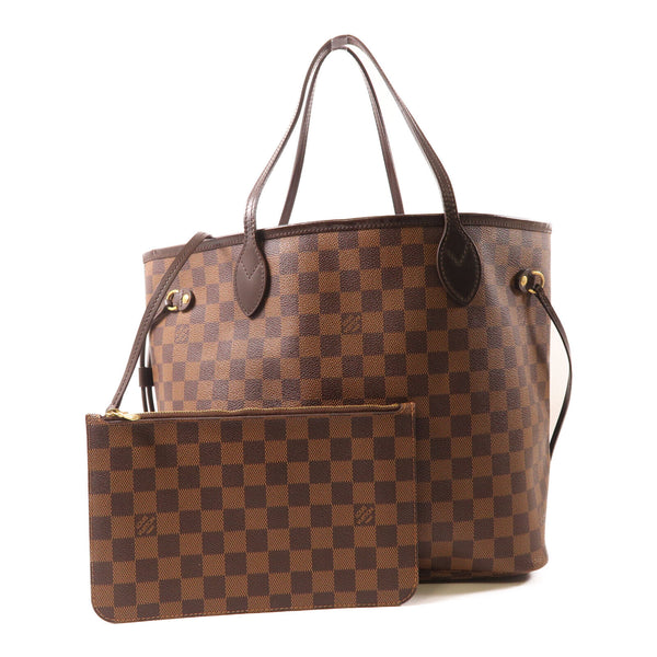 LOUIS VUITTON LV GHW Neverfull MM Tote Bag Damier Ebene N41358 Brown