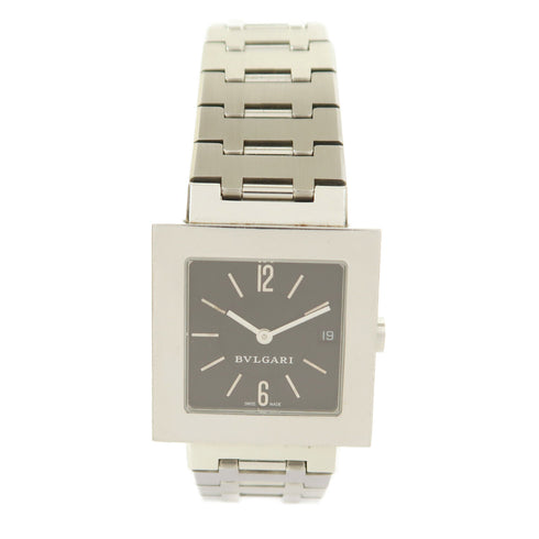 BVLGARI Quadrato Quartz Watch SQ 22 Stainless Steel