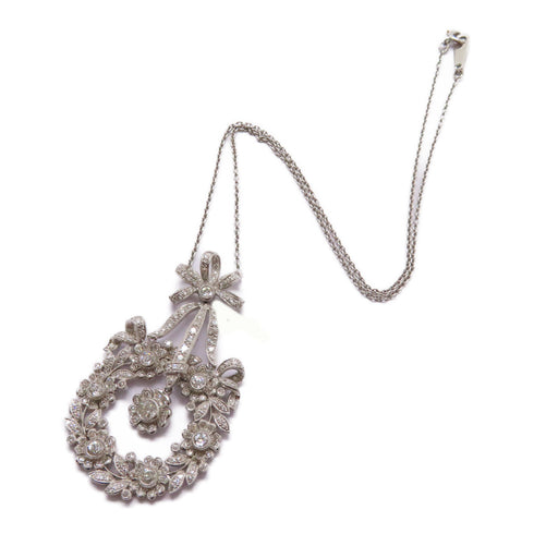 FINE JEWELRY 2.28ct Diamond Necklace Platinium 15.9g