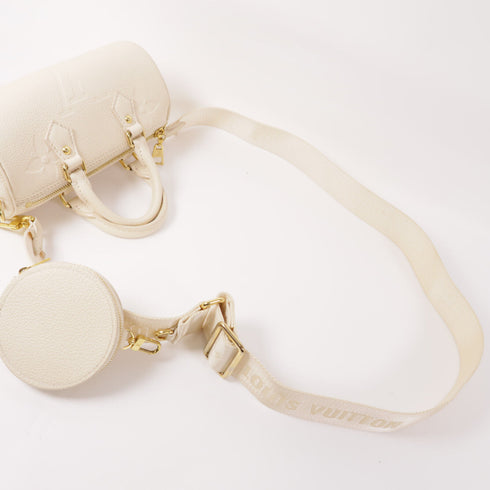 LOUIS VUITTON LV GHW Papillon BB 2 Way Bag Monogram Empreinte Beige