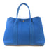 HERMES PHW Garden Party PM Tote Bag Shoulder Handbag Negonda Blue