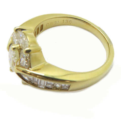 FINE JEWELRY 0.531ct Diamond Ring 18K Yellow Gold US#6.25
