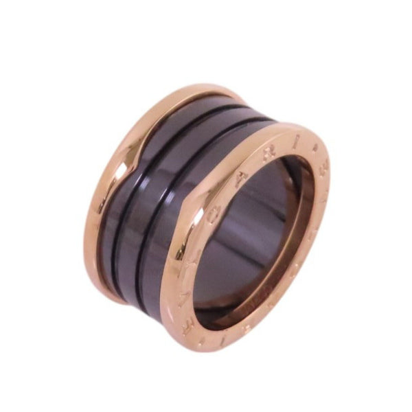 BVLGARI B-Zero 1 4Band Ring #59 US#8.25 Ceramic 18K Rose Gold