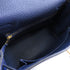 HERMES GHW Kelly 25 2way Shoulder Bag Handbag Bleu Saphir Blue