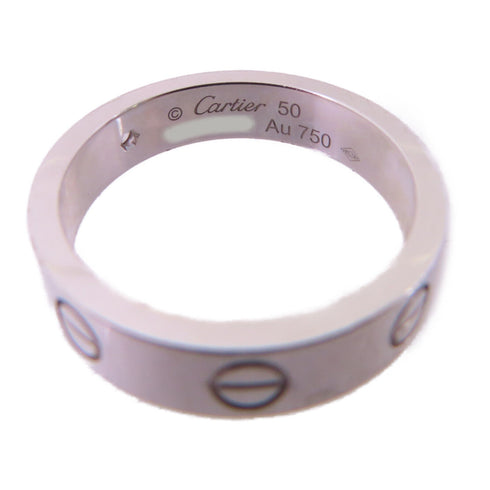 CARTIER Love Ring Precept #50 US#5.5 18K White Gold