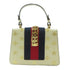 GUCCI GG GHW Sylvie Mini Bag 2Way Shoulder Handbag 470270 Calfskin Leather White