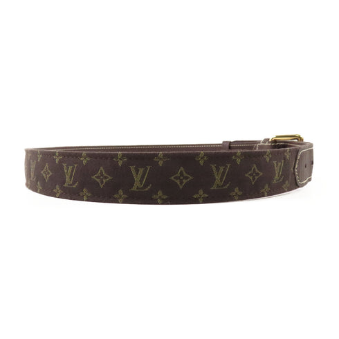 LOUIS VUITTON LV GHW Belt Monogram Mini Lin Leather Brown