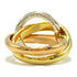 CARTIER Trinity Diamond Ring 18K Yellow White Pink Gold Cartier#53 US#6.5
