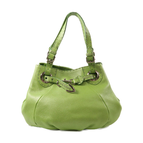 FENDI SHW Shoulder Bag 8BR595 Calfskin Leather Green