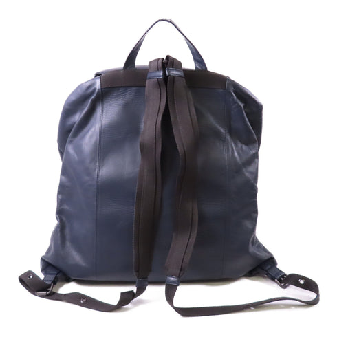BOTTEGA VENETA Backpack Calfskin Leather Navy Blue