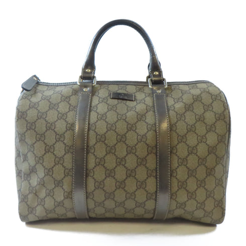 GUCCI GG GHW Boston Bag Hand Bag 193603 Coated Canvas Brown
