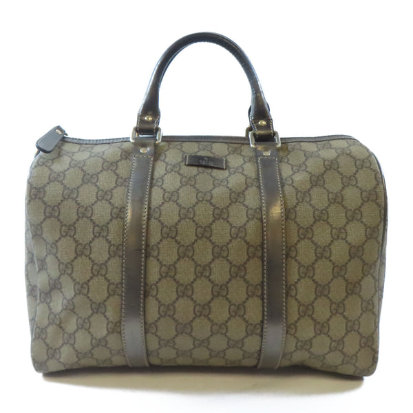GUCCI GG GHW Boston Bag Hand Bag 193603 Coated Canvas Brown