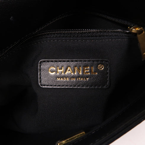 CHANEL CC GHW Chain Shoulder Bag Calfskin Leather Black v5