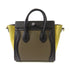 CELINE GHW Nano Luggage 2 Way Shoulder Bag Calfskin Leather Brown/Yellow