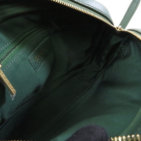 CHANEL Quilted CC GHW Chain Shoulder Bag Calfskin Leather Green