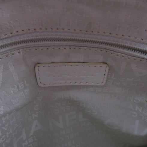 CHANEL CC SHW Chain Shoulder Bag Lambskin Leather Light Brown