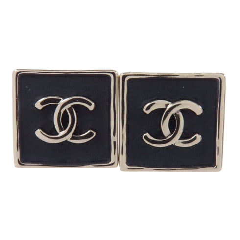 CHANEL CC Earrings Accessories Metal Gold Black v1