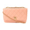 CHANEL CC GHW Chain Shoulder Bag Lambskin Leather Pink