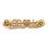 CHANEL CC Brooch Pin Metal PVC Gold White