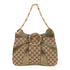 GUCCI GG GHW Chain Shoulder Bag Canvas Brown