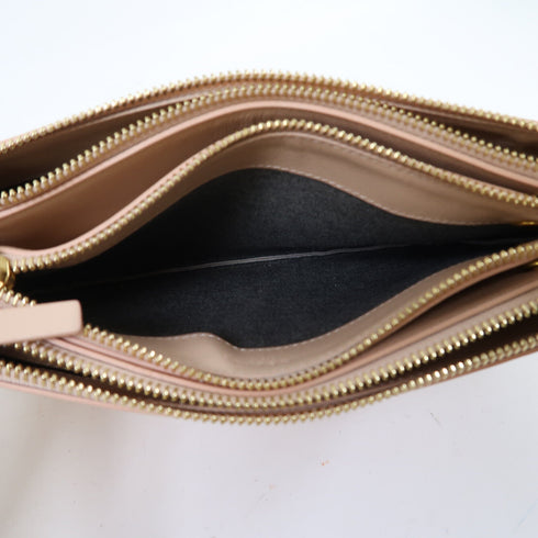 CELINE GHW Trio Shoulder Bag Calfskin Leather Pink