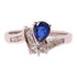 Fine Jewelry 0.38ct Sapphire 0.18ct Diamond Ring US#6.5 18K White Gold