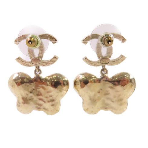 CHANEL CC GHW Earrings L22/C Metal PVC Red Light Purple Gold Tone Color